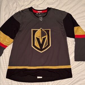 VEGAS KNIGHTS adidas Gray and Gold Hockey Jersey